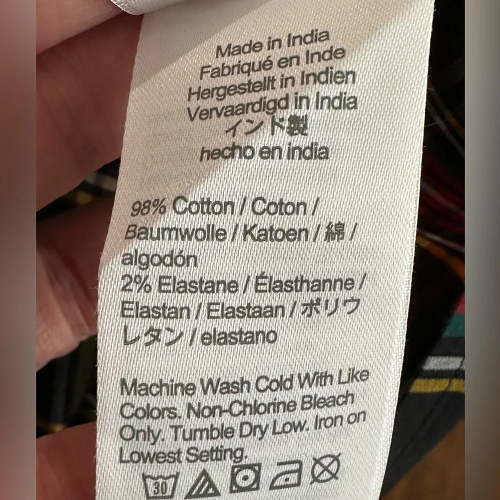 J.CREW Tartan Plain Poplin Classic Preppy Puff Sleeve Top Women’s Size XL - Picture 6 of 6